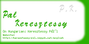 pal keresztessy business card